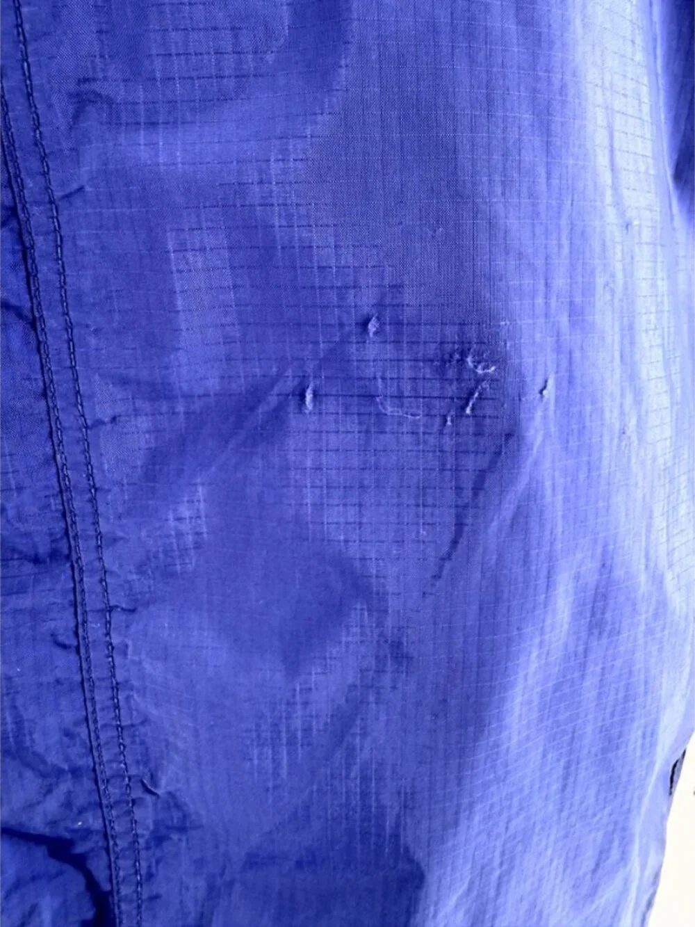 PATAGONIA Spellcell Full Zip Hooded Windbreaker Jacket 90s Vtg Blue M - Picture 2 of 16